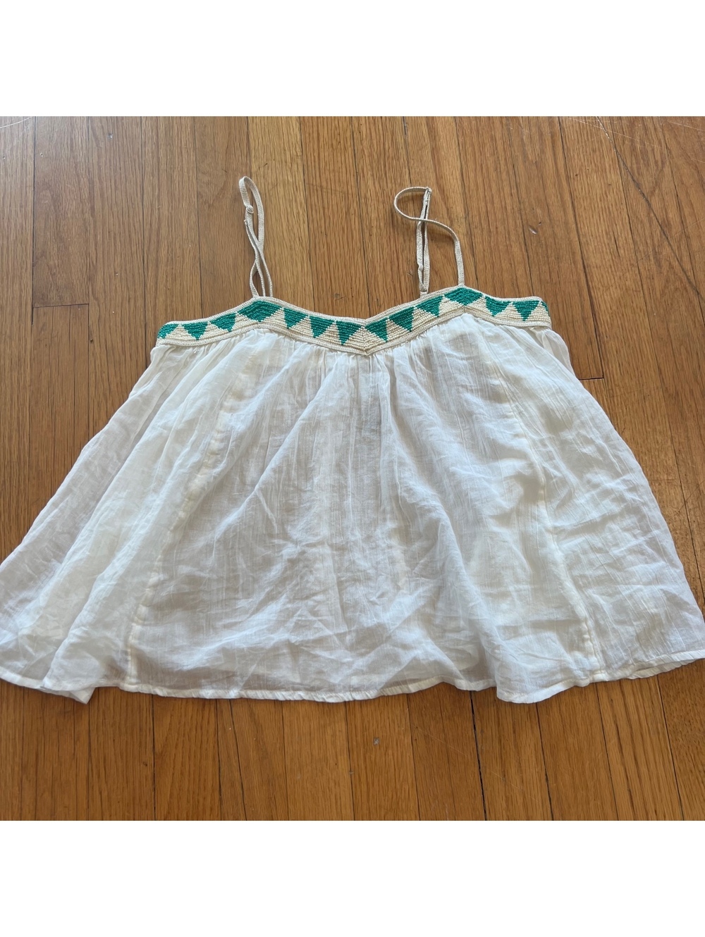 Y2K teal trim American eagle tank top